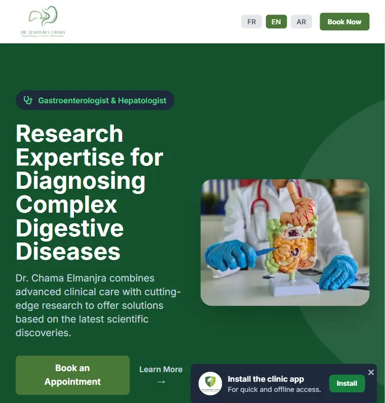 Dr. Chama Elmanjra Website Screenshot